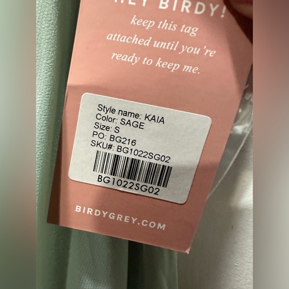 Birdy Grey KAIA DRESS CHIFFON SAGE Small NEW NWT Bridesmaid Wedding - Picture 5 of 6